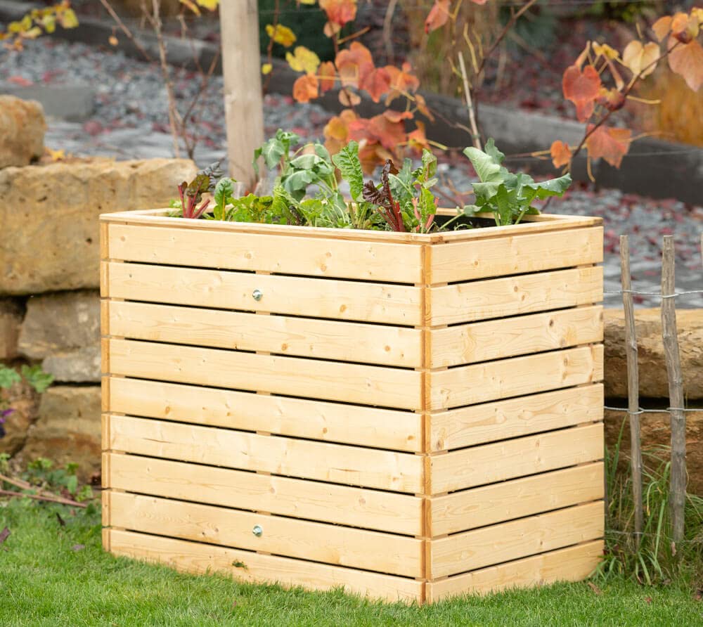 WESTMANN Hochbeet Fichte M 110x70x90 cm Natur Pflanzbeet für Balkon