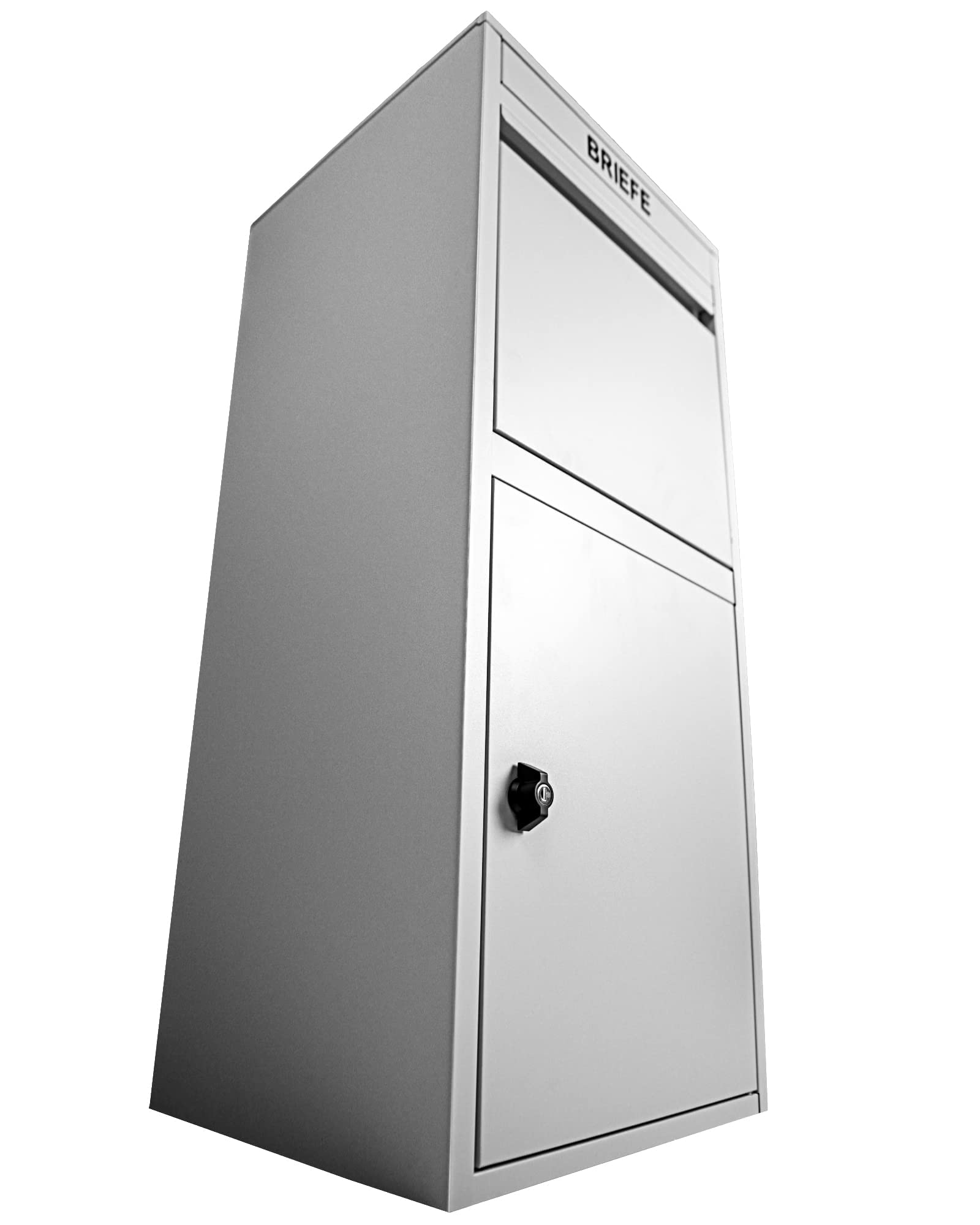 Ondis24 Korona Paketbox Postbox für Pakete, Päckchen, Warensendungen und Briefe mit Paketsafe (103 cm, Grau)