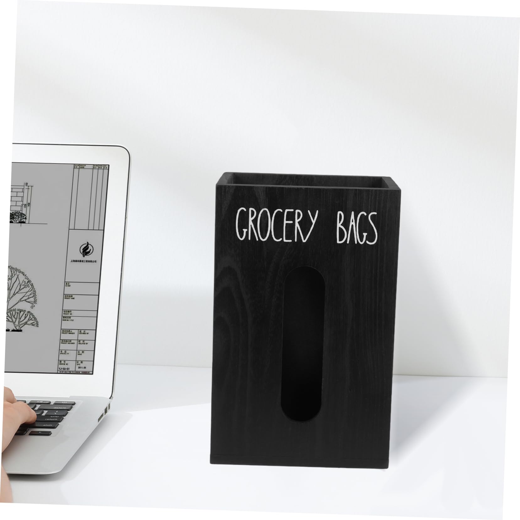 Ciieeo Holz Aufbewahrungsbox für Müllbeutel Großer Öffnungs Gemüsebeutel Organizer Platzsparend und für Küche und Büro Vielseitig Einsetzbar Bruchsicher und Elegant