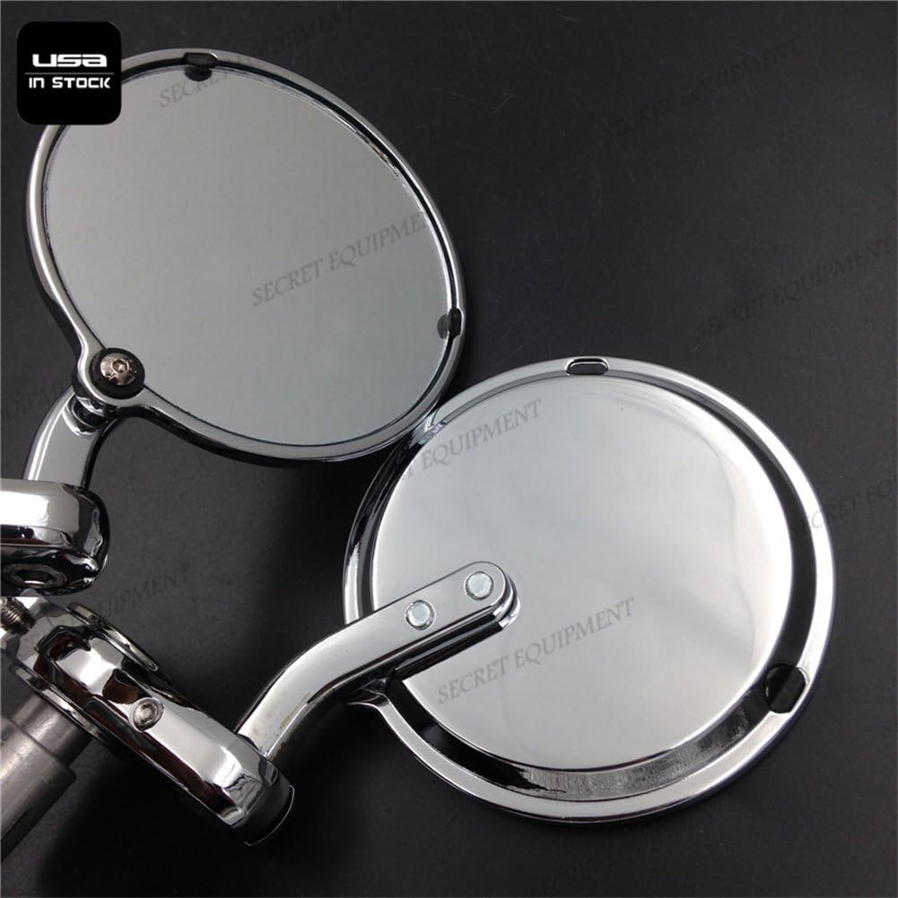 SEMT- 1 inch Bar End Mirrors Compatible With Aprilia Vespa Kymco Piaagio Agusta Bmw Chrome [B074NJ89J6]