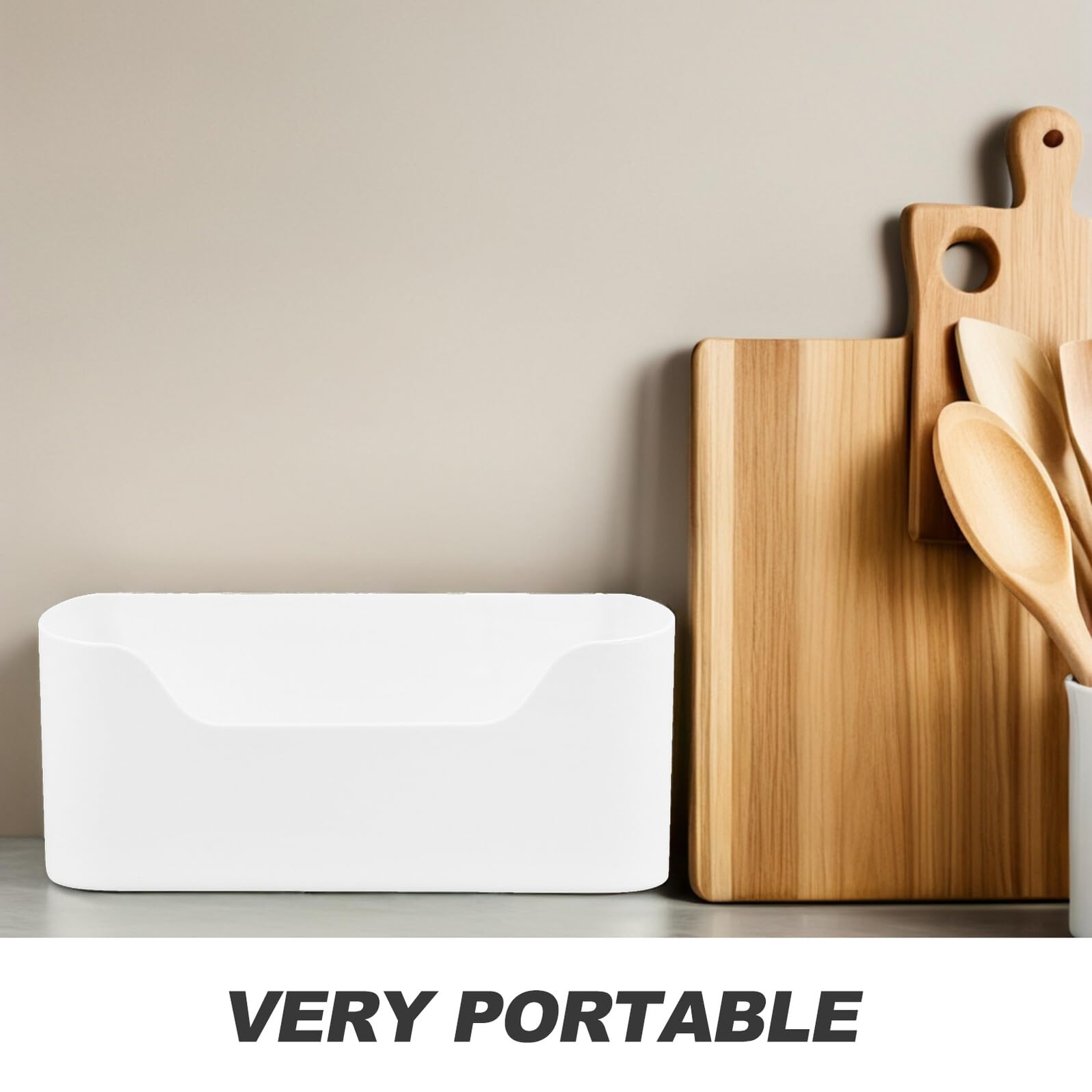 Ipetboom 4 Pezzi Organizer per Frigorifero Bianco con Mensole Laterali Adesive Scatole in Plastica Resistenti per Conservare Yogurt Frutta e Verdura Contenitori Salvaspazio per Porta Frigo