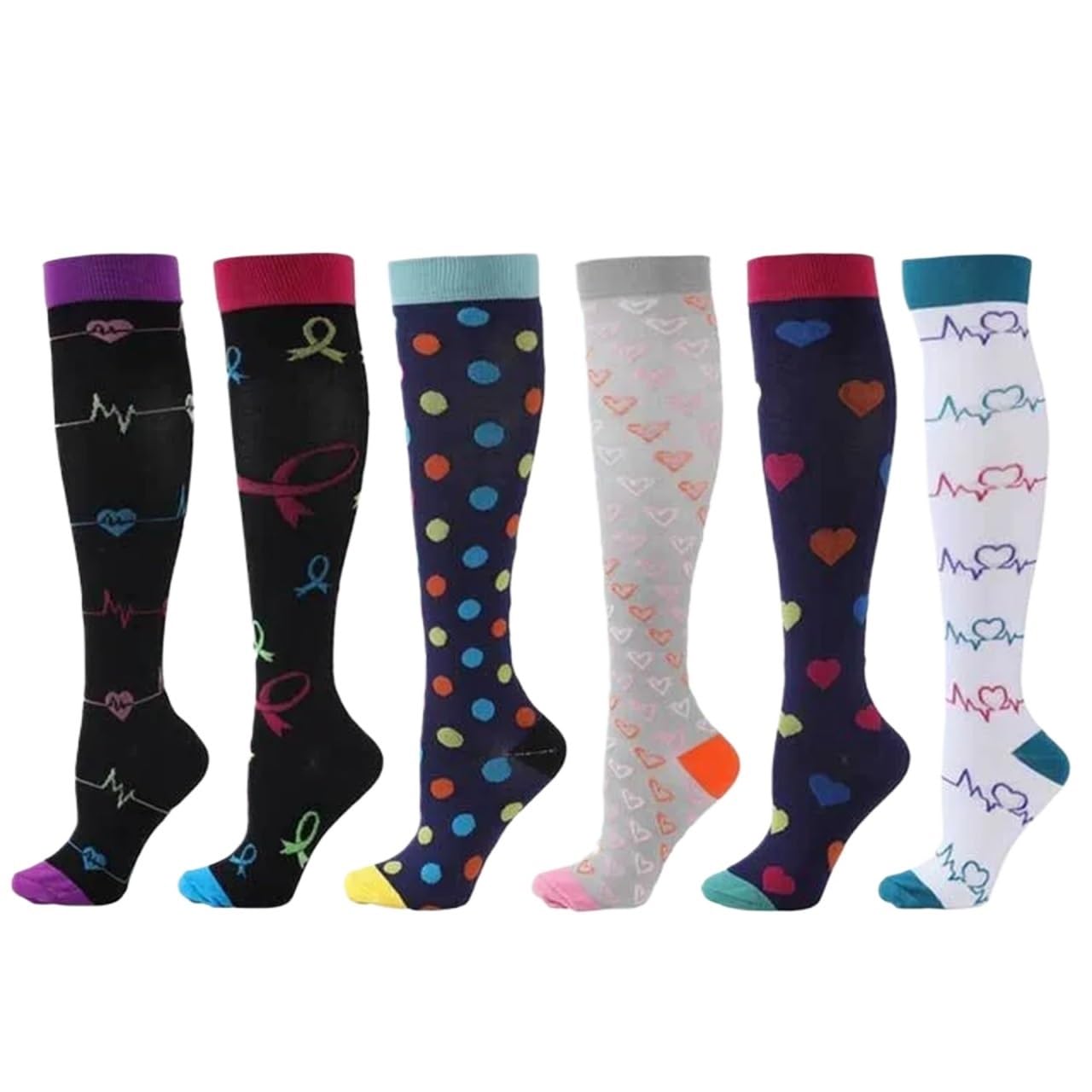 Calze Compressione Calzini A Compressione For Leggings Da Corsa, Da Calcio, Unisex, For Adulti, Edition Network, Calzini Da Infermiere Rossi A Pressione, Da Uomo(ANS006-18,S-M)