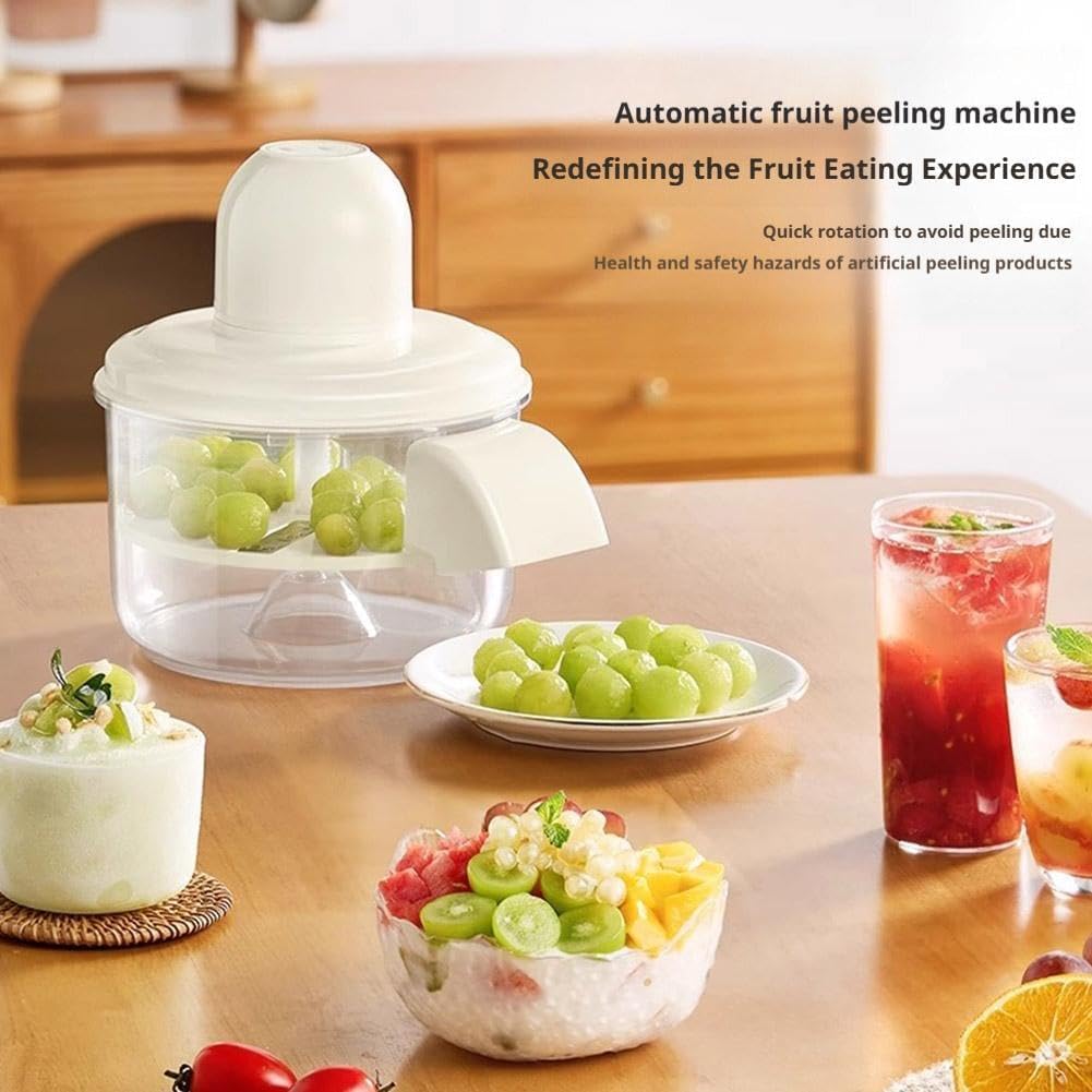 2025 Nuovo pelapatate elettrico - Rimozione automatica della pelle per uva, pomodori, ciliegie, aglio e piccoli frutti, ricaricabile e uso commerciale