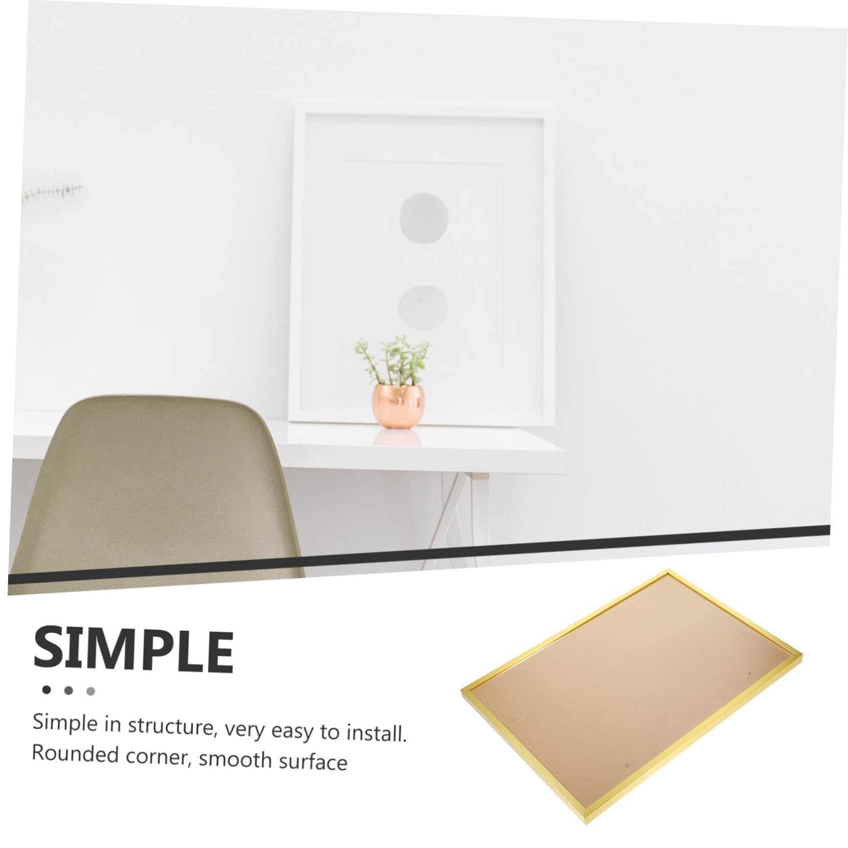 Homoyoyo Marco de Fotos de Aluminio Transparente con Estrecho Soporte para Certificados y Pósteres Resistente y Fácil de para Oficina y Hogar