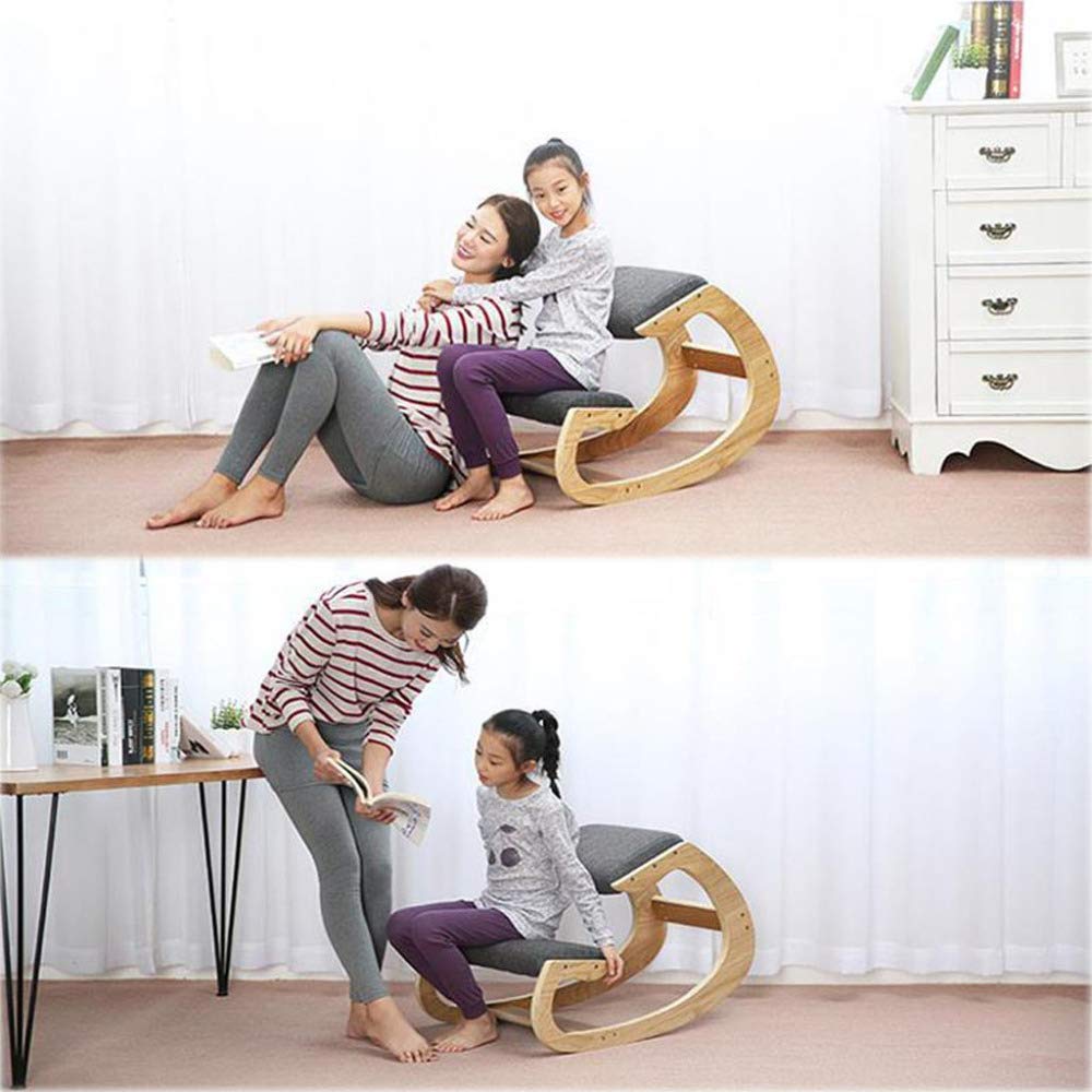 La Silla De Oficina Creative Kneeling Silla Ergonómica De Meditación Para Arrodillarse Puede Ayudar A Aliviar El Dolor Y Mejorar La Postura,Woodcolor