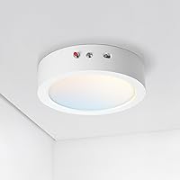 Vista 25 de ASD Lámpara de techo LED de 5" de montaje empotrado redonda, iluminación de superficie de bajo perfil 5CCT, regulable, ultradelgada