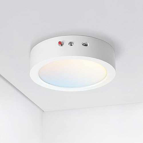 Miniatura 31 de ASD Lámpara LED de techo empotrada redonda de 12 pulgadas, iluminación de superficie de perfil bajo | 5CCT, regulable, ultrafina, certificación ETL