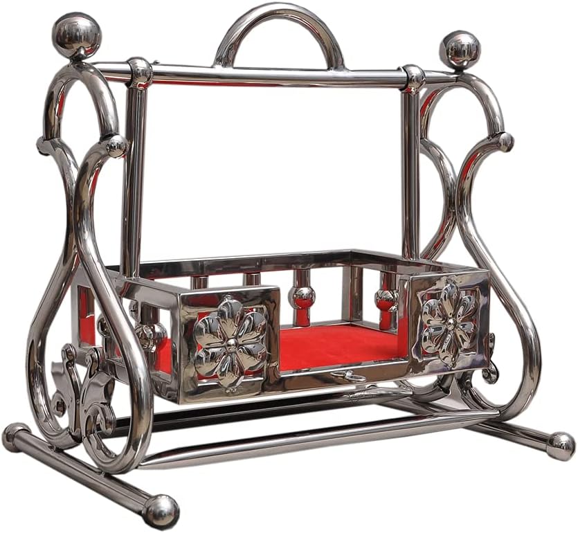 RATISON Mandir/Home/Pujaghar/Puja Jhula Pure Stainless Steel Laddu