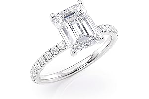 Exquisite 2-6 Carat Emerald Cut Moissanite Engagement Ring: A Timeless Symbol of Love
