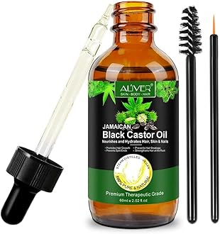 NIKITA.VIVI Organic Castor Oil for Hair Growth 60ml | 100% Pure Cold Pressed Jamaican Black Castor Oil for Hair Growth Eyebrows and Eyelashes Growth, Skin & Nails | Repair Damaged Hair Follicles