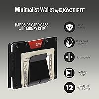 Vista 2 de Exact Fit Men's Minimalist RFID Slim Expandable Hardside Card Case Wallet with Money Clip