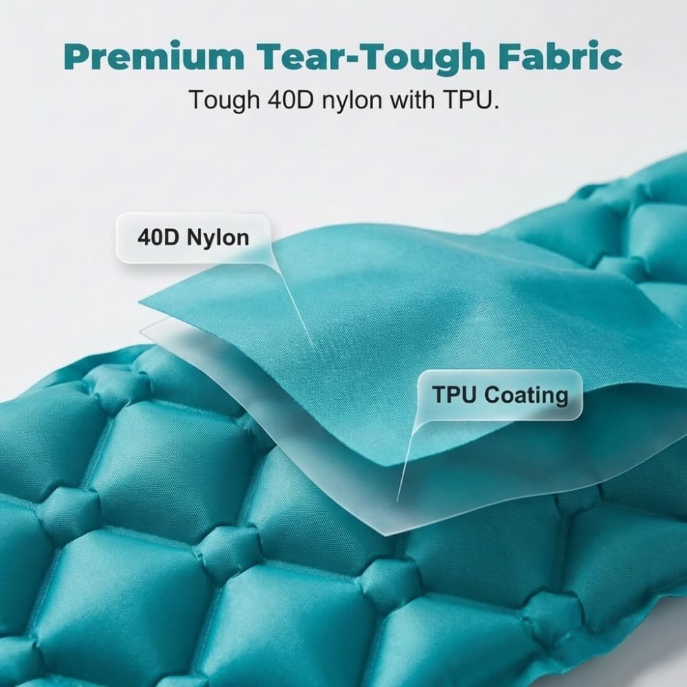 Lounge Mat - Your Portable Chill Zone, 2026 New Lightweight Camping Sleeping Pad, Multifunctional Inflatable Sleeping Mat for Outdoor, Compact Single Sleeping Pad for Adults (Blue)