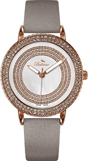 Women's Analogue Quartz Watch with Synthetic Leather Strap B.44, white, 35MM, strip