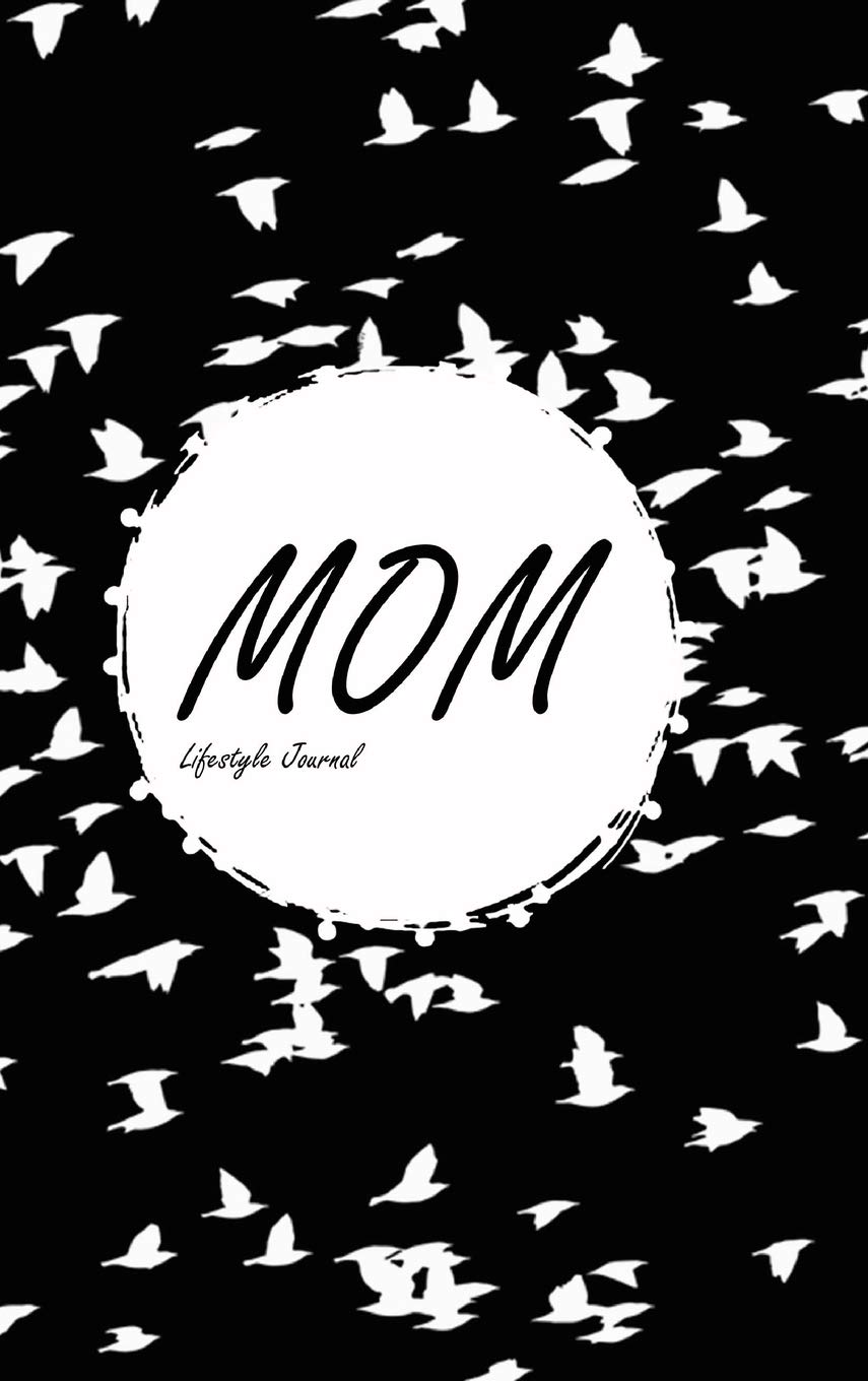 Mom Lifestyle Journal, Write-in Notebook, Dotted Lines, 288 Pages, Wide Ruled, Size 6 x 9 Inch (A5) Hardcover (Black)