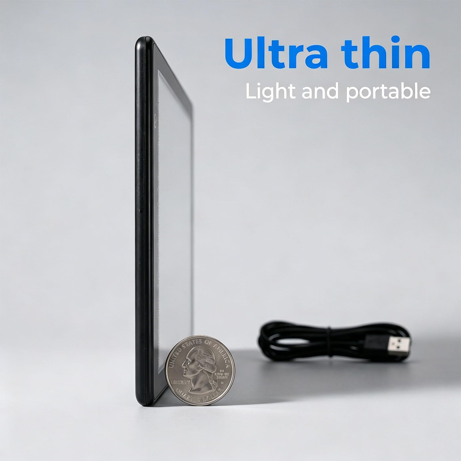 Yctze Diabetrachter, Ultraflacher LED-Lichtkasten Im -Format, Scanner mit 3 Helligkeitsstufen und APP-Bearbeitung, Ideal für Filmnegative und Dias, USB-betrieben, 13,7 X 9,8 Zoll