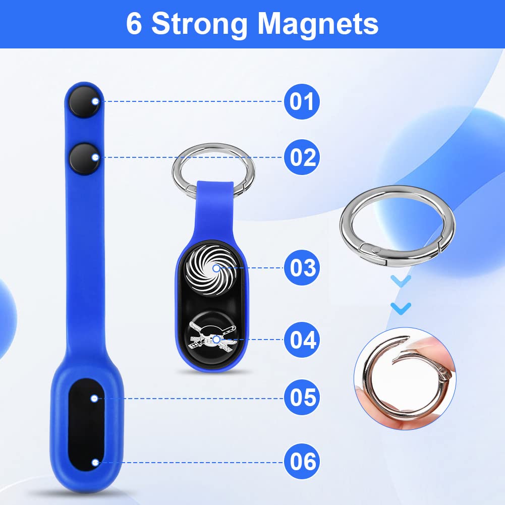 OSDUE Magnetyczna zabawka fidget, magnetyczna zabawka pop-up, dla dzieci i dorosłych, zabawki do budowania strachu, zabawki fidget, prezent dla dzieci i dorosłych (niebieska)