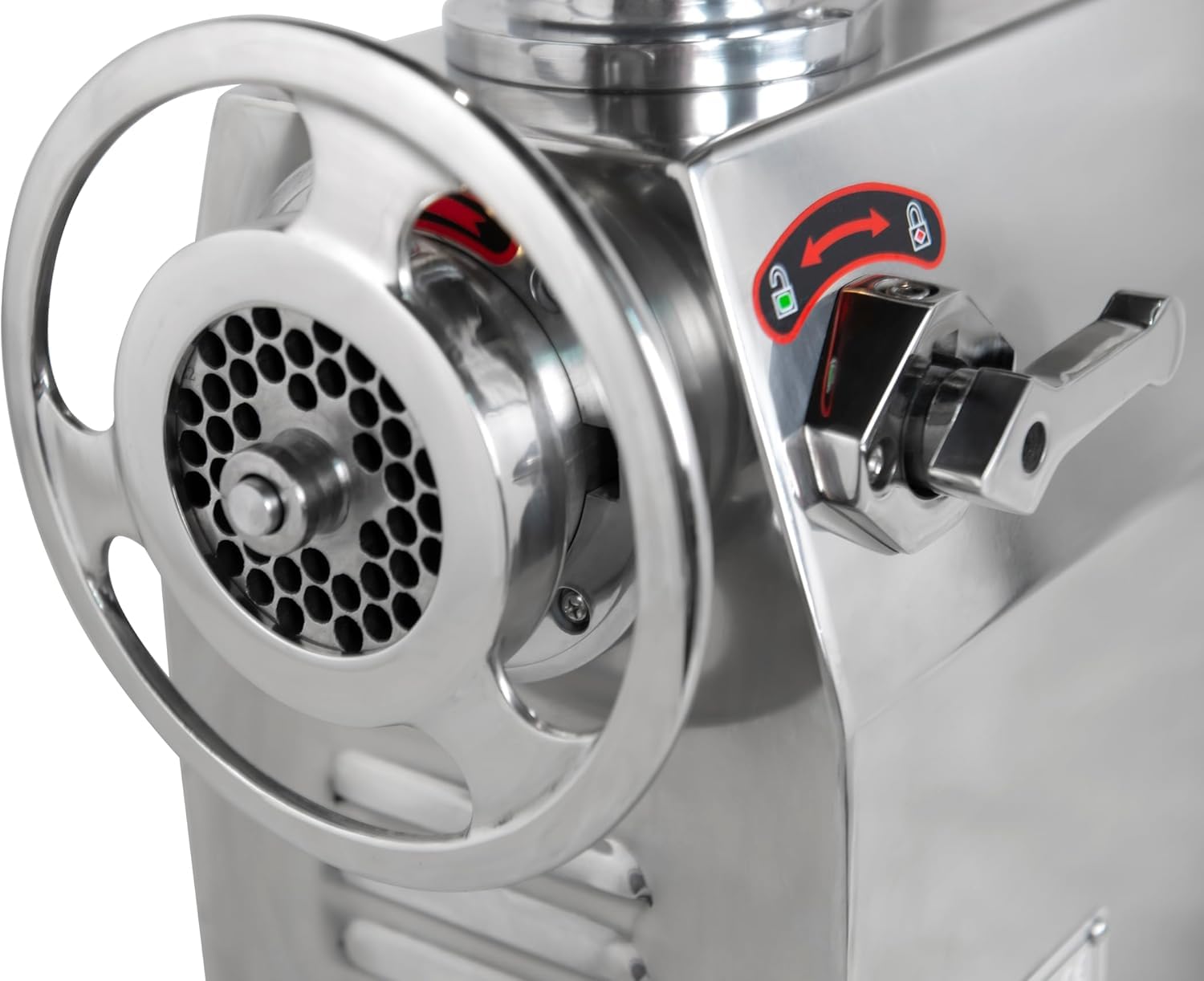 Picadora de carne eléctrica de acero inoxidable de 350 kg/h para uso doméstico y comercial con boquillas