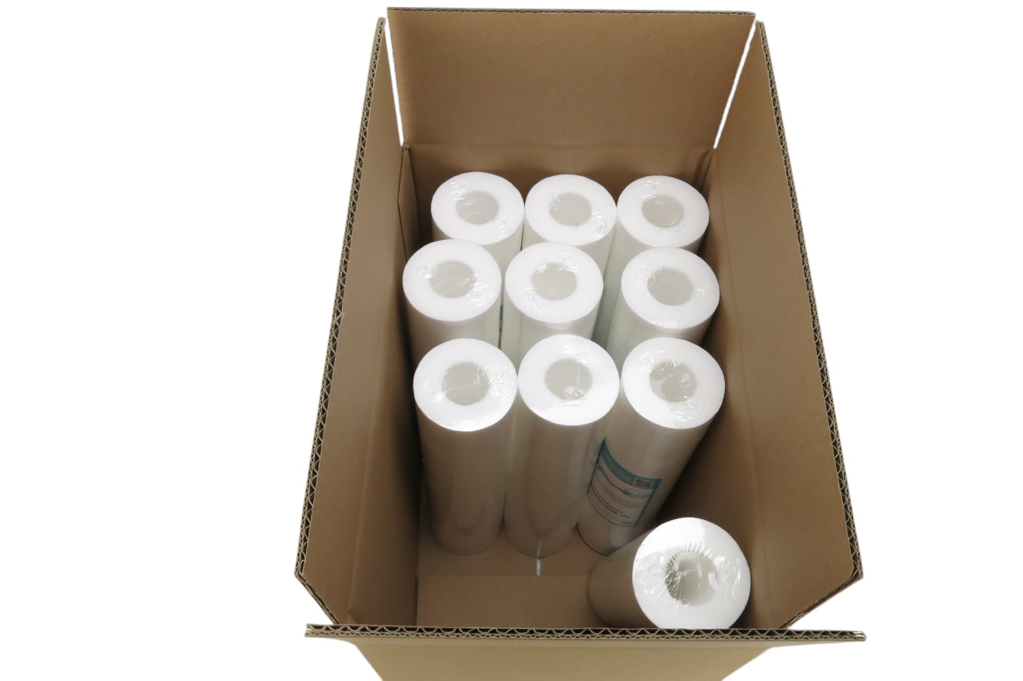 10x Trinkwasserladen 10 zoll Zoll Sediment Wasserfilterkartuschen für Umkehrosmose, Hauswasseranlagen, Brunnenwasser & Partikelfiltration 1 Micron Weiß