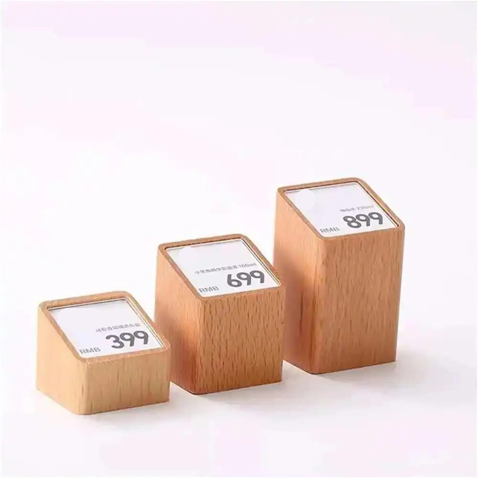 6 Stück Acryl-Preisschild-Halter Präsentationsständer Tisch Mini-Würfel Schmuck Etikett Schild Uhr (Farbe 5)