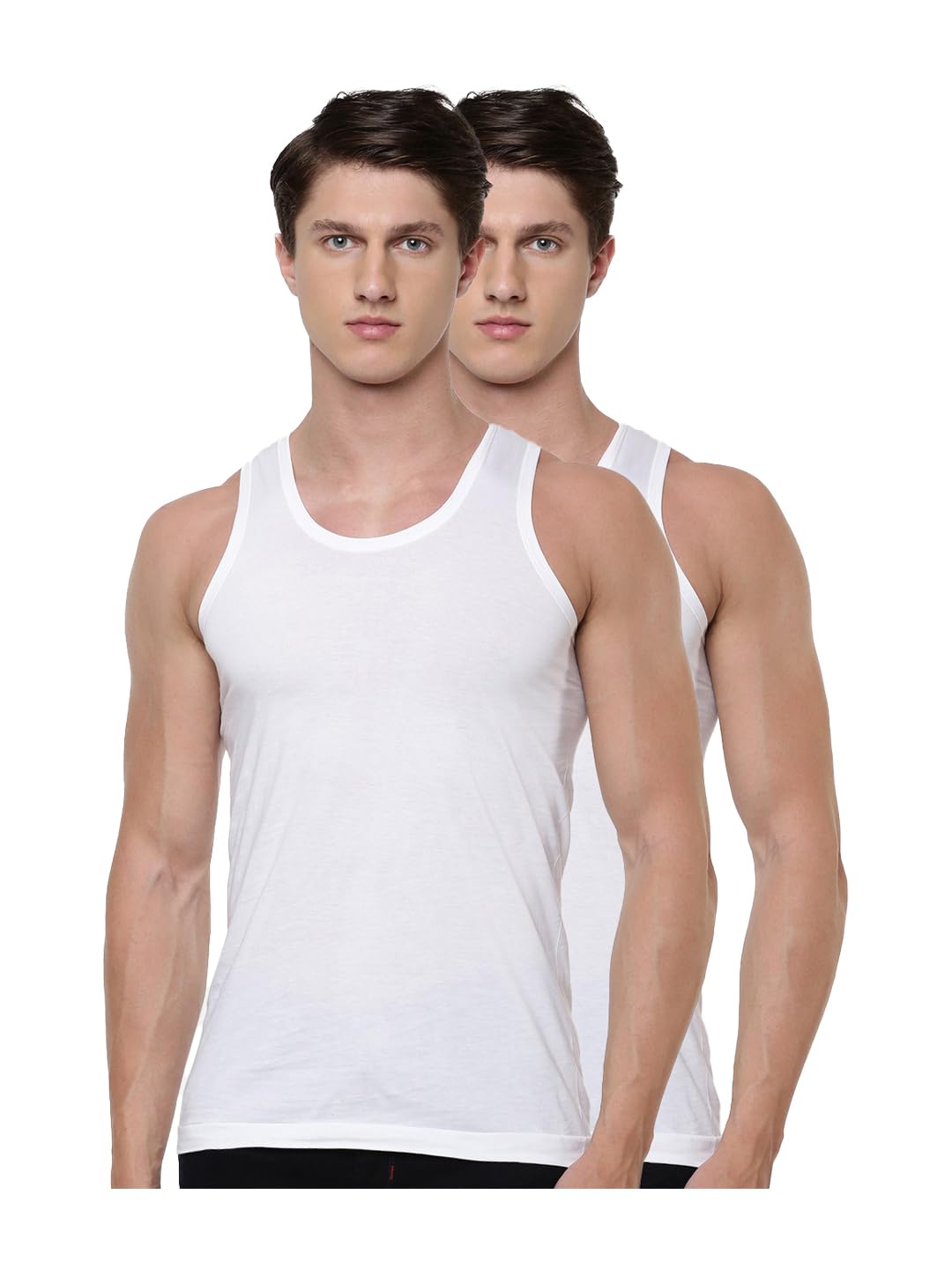 RAMRAJ COTTON Men Soft Combed Cotton Sleeveless Vest/Banian | White Scoop Neck Daily Comfort Undershirt