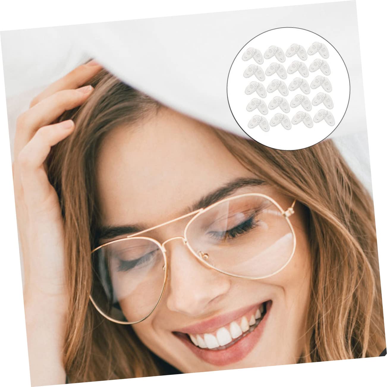 5 Juegos De Almohadillas Nasales Ergonómicas De Silicona Para Gafas Comodidad Duradera 100 Pares X 5