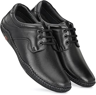 MACTREE Men's Genuine Leather Formal Slip On Shoes