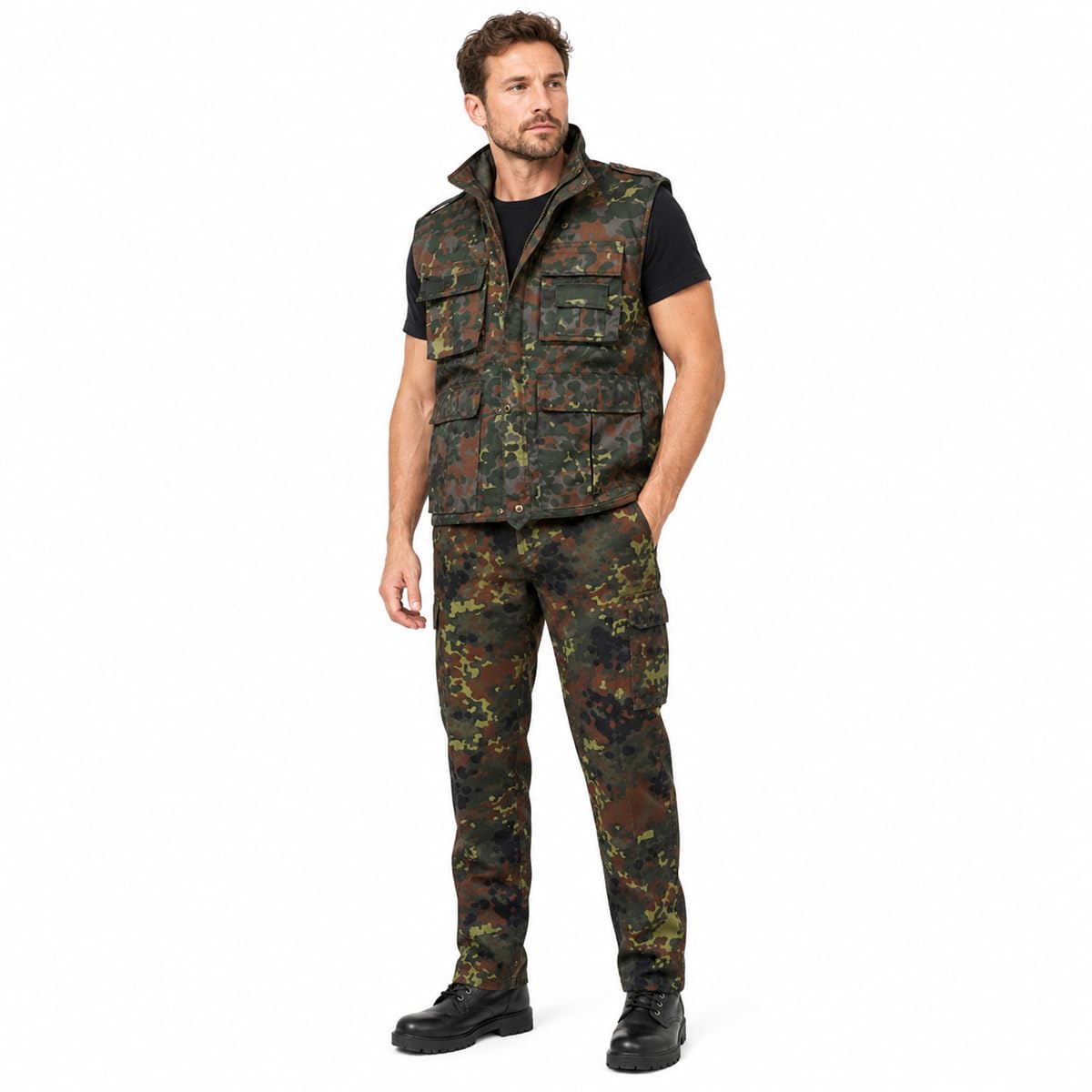 fratelliditalia.org Kit da caccia professionale con gilet e pantaloni Personalizzabile con il tuo logo aziendale