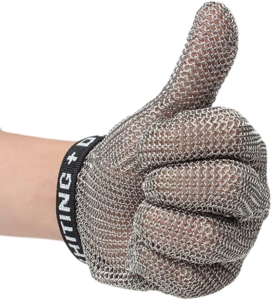Guantes anticortes de acero inoxidable para proteger tus manos en la cocina en talla S