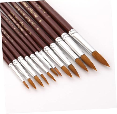 Miniatura 3 de EXCEART Juego de 12 piezas de cepillos para el cabello, suministros de limpieza, juego de pinceles de pintura al óleo, pinceles de pintura, pincel