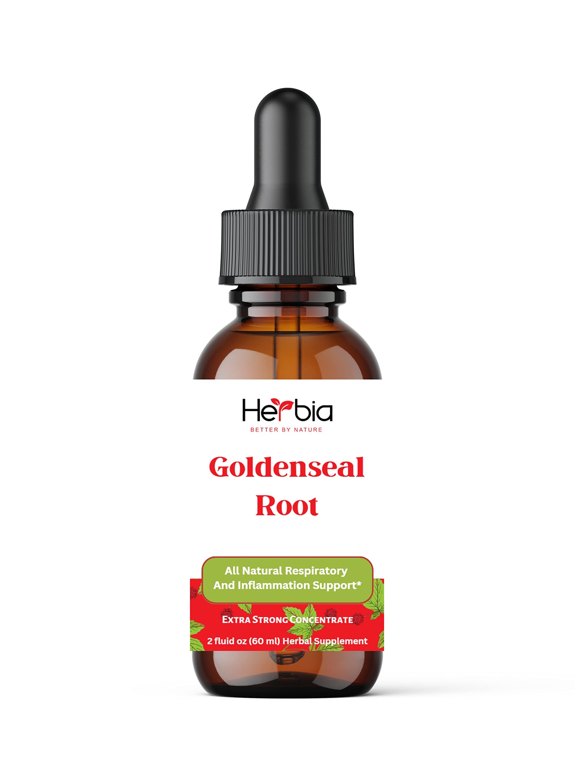 Organic Goldenseal Root Extract – Immune Support & Antioxidant Liquid Herbal Supplement – Alcohol-Based 10:1 Concentrate, Fast Absorption, Made from Organically Grown Goldenseal, 2 fl oz