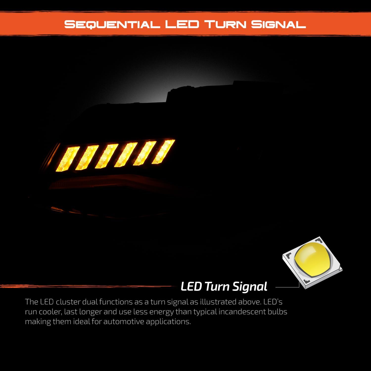 AKKON - Fit 2016-2023 Chevy Camaro HID/Xenon Model [Full LED] Projector Headlights Sequential Turn Signal w/o Level Control Black