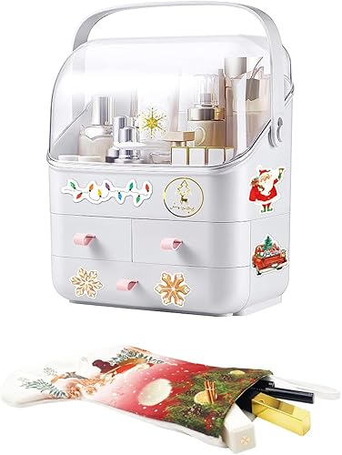 Miniatura 3 de SUNFICON Organizadores de maquillaje, Blanco + regalos de Navidad