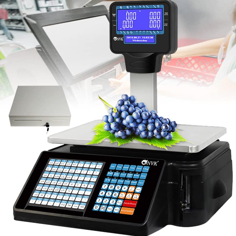 Báscula Comercial Digital con Pantalla Doble y Teclado miniatura 1