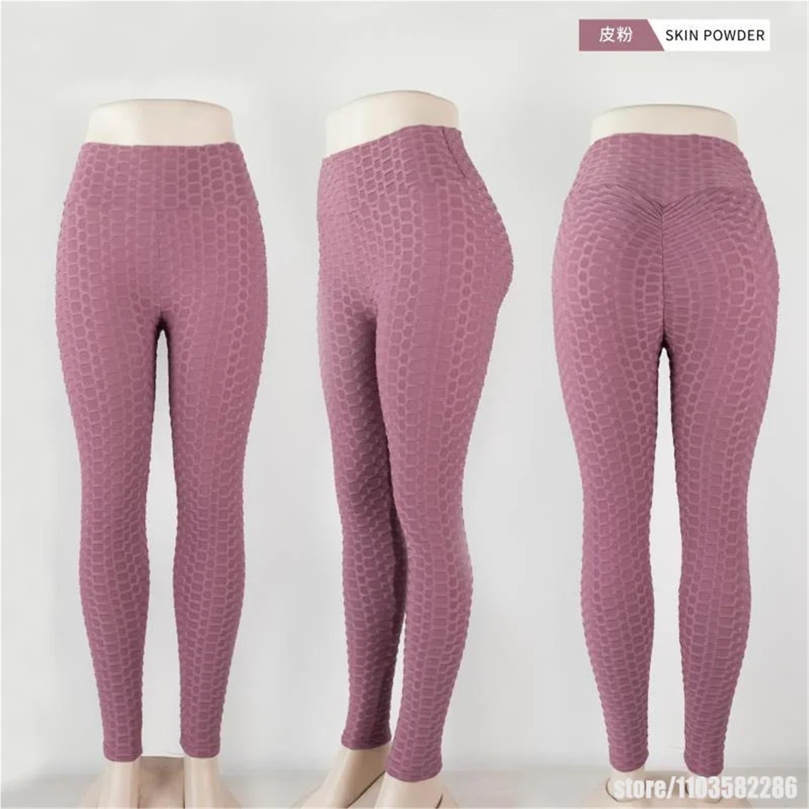 Leggins Donna Pantaloni Lady Yoga Leggings Jacquard Rosa