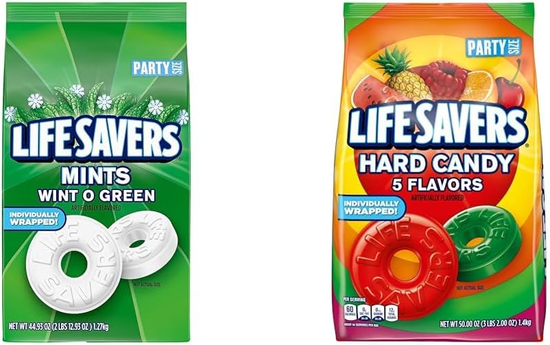 LIFE SAVERS Mint Hard Candy 44.93 oz & 5 Flavors Hard Candy 50 Oz Bundle