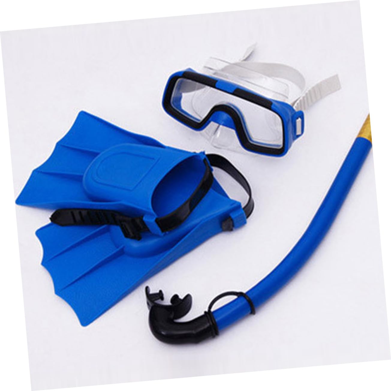 TOYANDONA Gafas De Buceo y Tubo De Snorkel Compacto y Ligero para Natación Equipo De Snorkel Duradero Aletas Cortas para Nadar para Principiantes