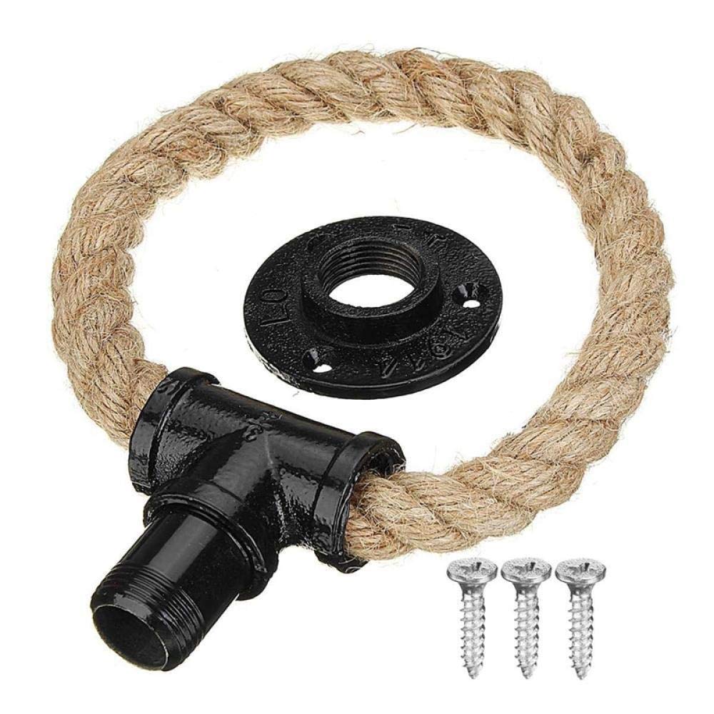 2 pezzi corda nautica asciugamano anello porta carta igienica spiaggia a tema bagno decorato con gancio in metallo per spiaggia decorazione bagno a tema (blu+bianco