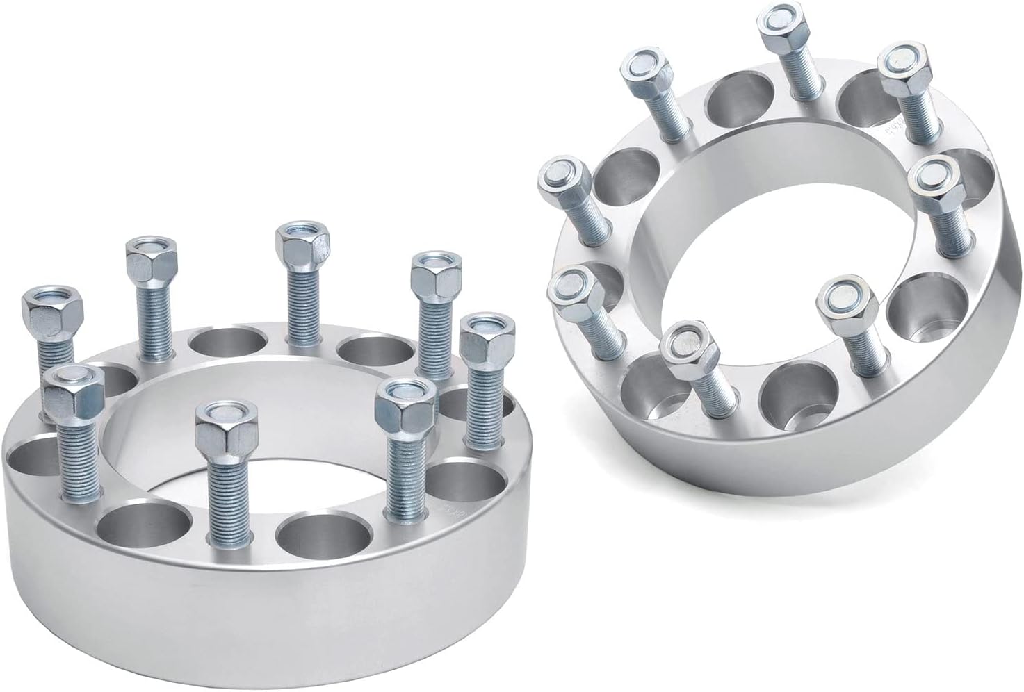 Rough Country 2" Wheel Spacers for Chevy GMC 2500HD 3500HD (2011–2026) – 8x180 Bolt Pattern, M14x1.5 Studs, 6061-T6 Aluminum, Pair