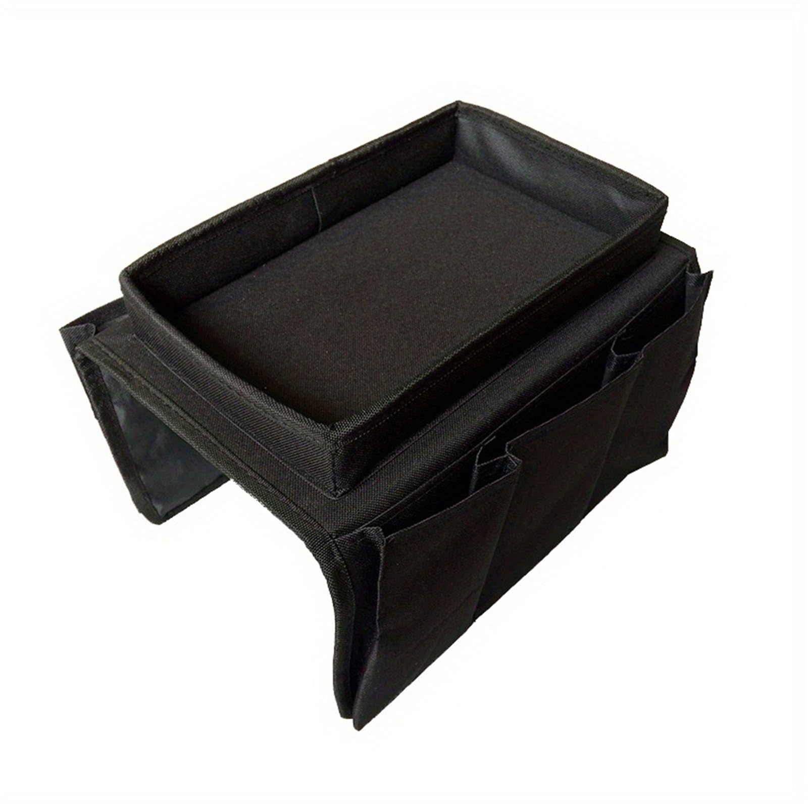 BDFJEDS Couch Armrest Organizer Sofa Armrest Storage Hanging Bag Remote Control Finishing Sundries Chair Side(Black)