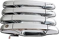 Nakuuly Chrome Exterior Door Handles 4-Pack for 2007-2014 Cadillac Escalade, Chevy Silverado, Suburban, Tahoe, GMC Sierra, Yukon - OE# 20828258 Front Rear Driver Passenger