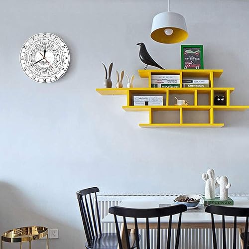 Miniatura 9 de The Geeky Days Circle of Fifths Músico Compositor Music Teaching Aid Reloj de pared colgante moderno músico Teoría de la armonía Estudio musical