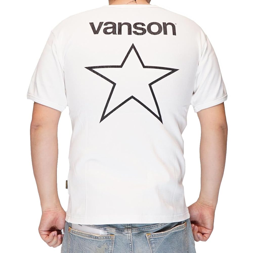 Amazon | [バンソン] Tシャツ 半袖 メンズ 刺繍 テレコ ワン
