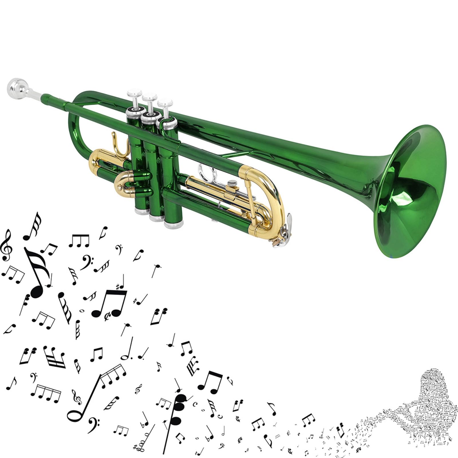 Standard Trumpet Brass Student Trumpet Instrument With Storage Case Band Horn For Children And Adults Beginner