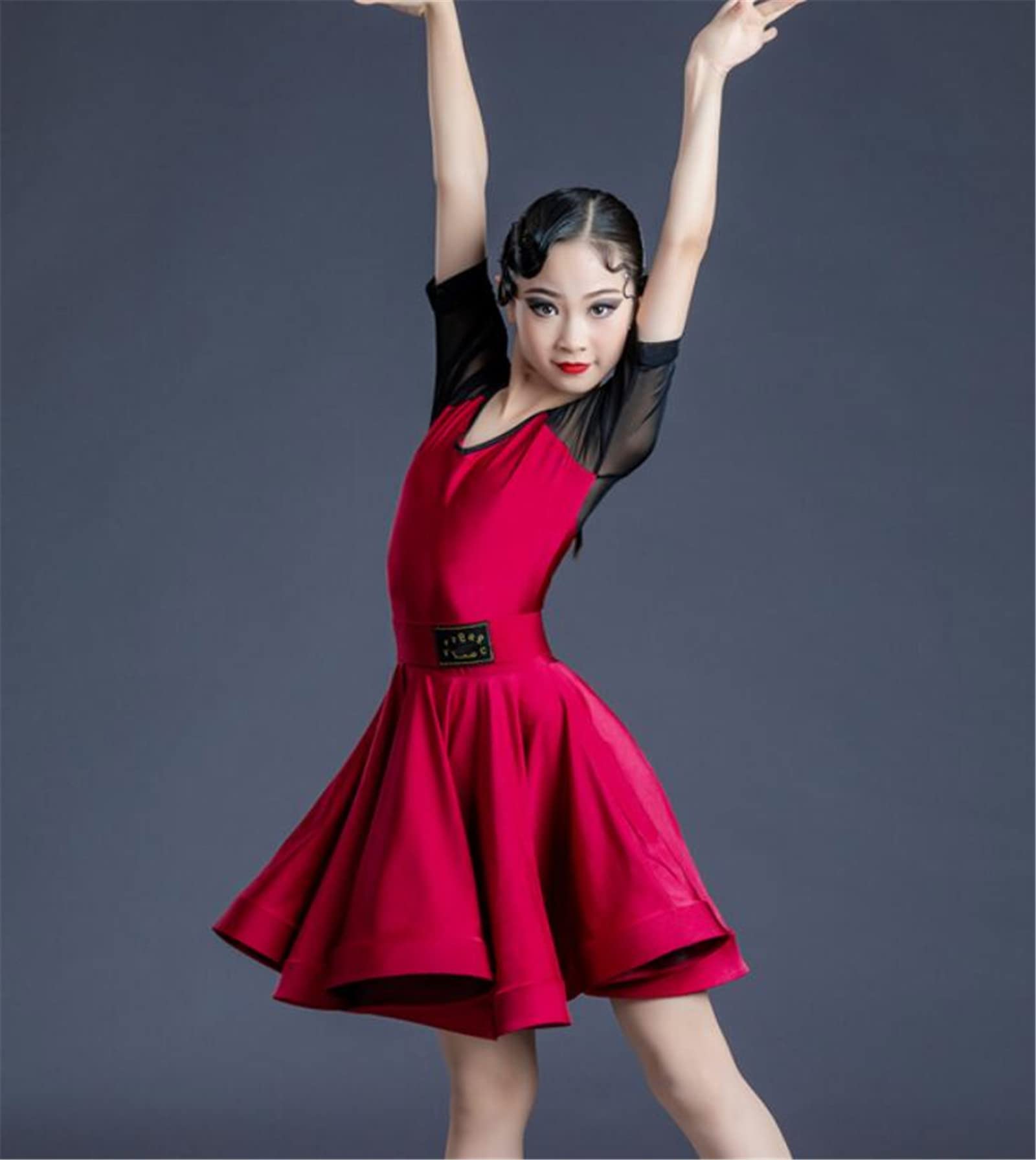 Vestido de Baile Latino para Niña Ropa para Bailar Chachachá Ropa para Bailar Salsa Ropa para Competiciones Ropa para El Escenario Latino Ropa para Practicar Baile (A14136)
