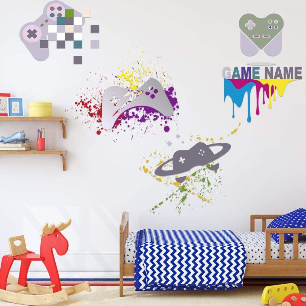 JJJee 4 Personality Color Game Stickers AF5941PVC Inkjet Creative Game Wall Stickers