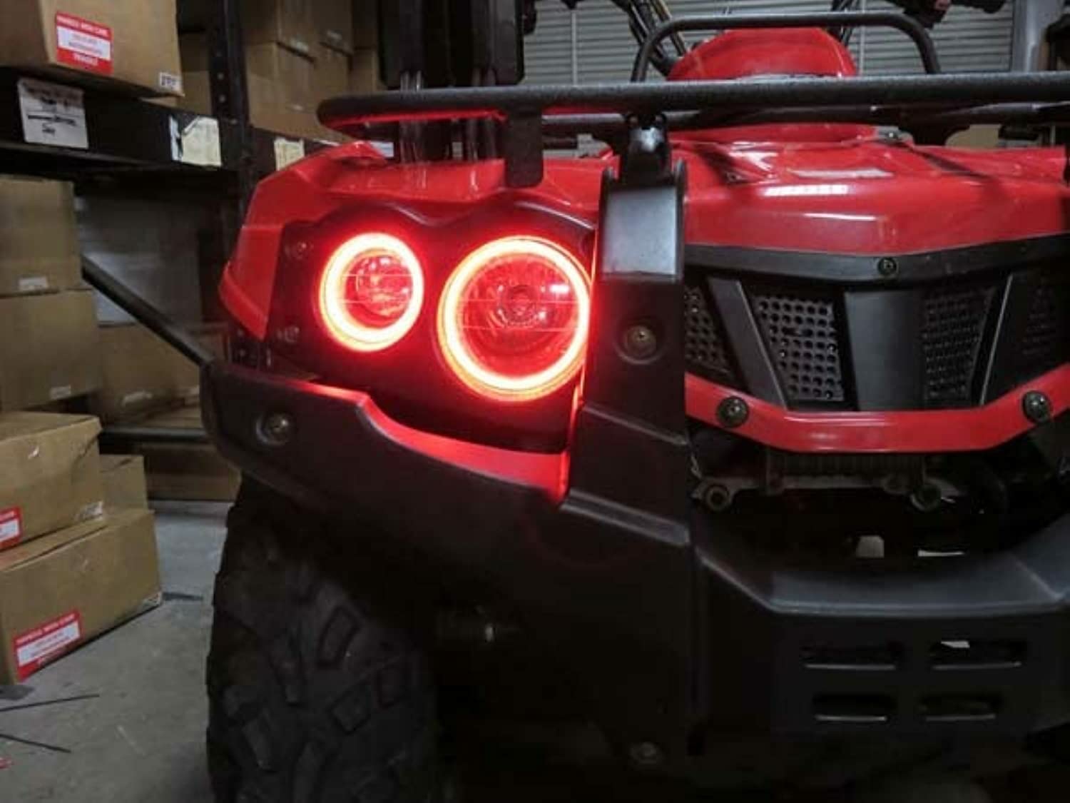 SYA Angel Eyes LED Halo Accent Light Kit | Compatible with Hisun Forge 400 | ATV Accessories | White