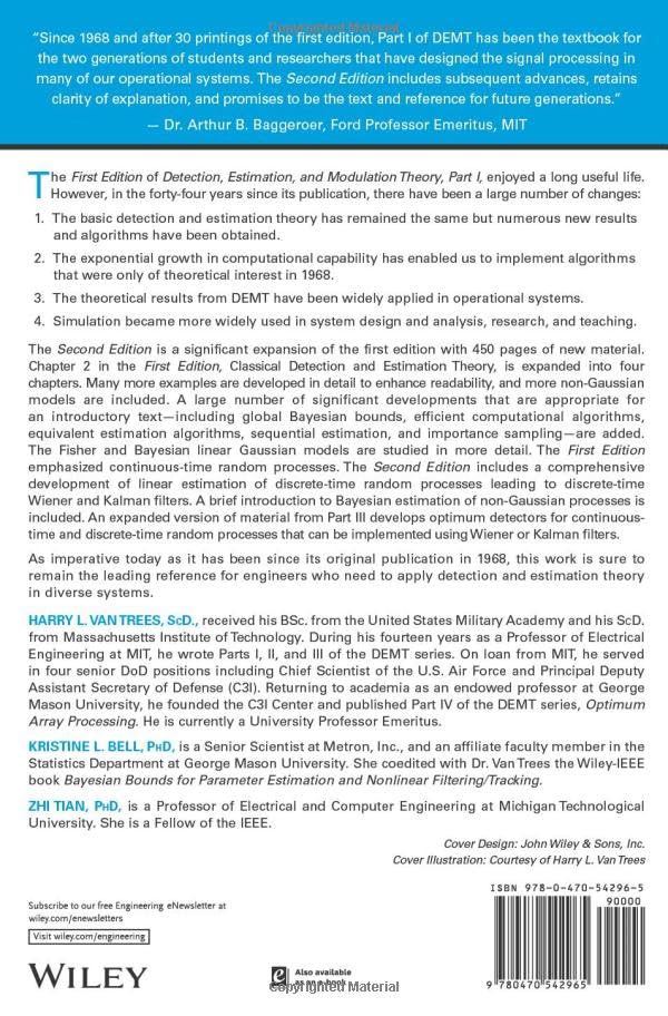 Image of Detection Estimation and Modulation Theory, Part I: Detection, Estimation, and Filtering Theory