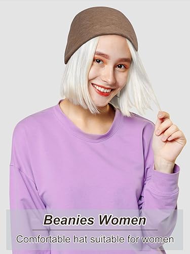 Miniatura 5 de Senker Fashion Slouchy Beanie Hats for Women Men, Chemo Headwear Cotton Beanies Soft Lightweight Chemo Skull Cap Elastic