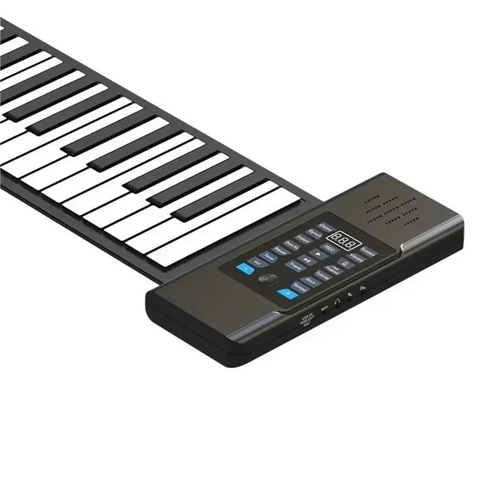 Tastiera Digitale Per Principianti Tastiera Flessibile Portatile In Silicone Morbido ABS Con Clacson E Pedale 88 Tasti MIDI E Carica USB(Converter 3)