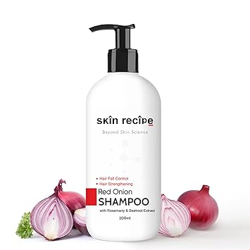 Skin Recipe Onion Shampoo for Hair Growth and Hair Fall Control with Black Seed Oil and Rosemary - 200ml
